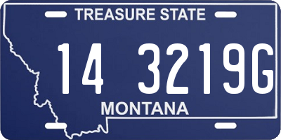 MT license plate 143219G