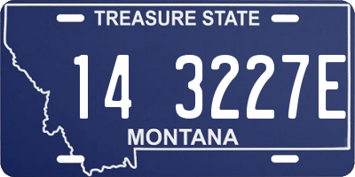 MT license plate 143227E