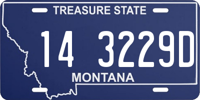 MT license plate 143229D