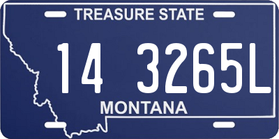 MT license plate 143265L