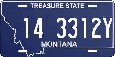 MT license plate 143312Y