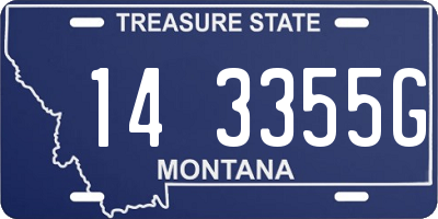 MT license plate 143355G