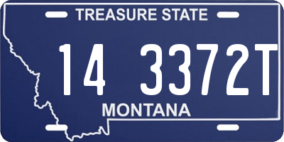 MT license plate 143372T