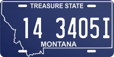 MT license plate 143405I