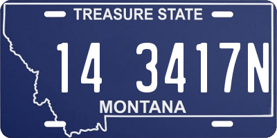MT license plate 143417N