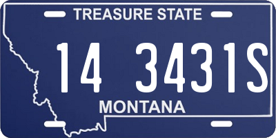 MT license plate 143431S