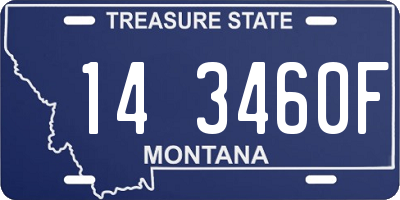 MT license plate 143460F