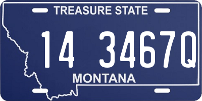 MT license plate 143467Q