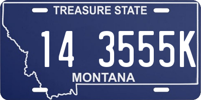 MT license plate 143555K