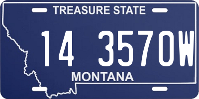 MT license plate 143570W