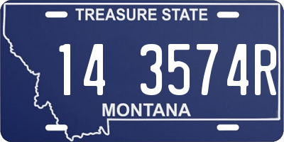 MT license plate 143574R
