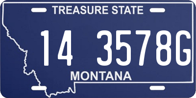 MT license plate 143578G