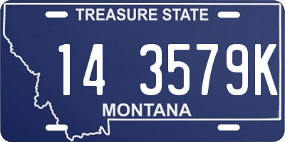 MT license plate 143579K