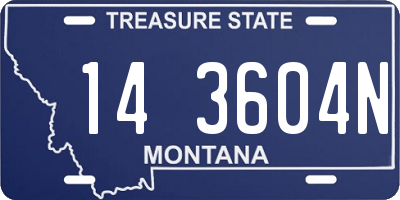 MT license plate 143604N