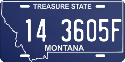 MT license plate 143605F