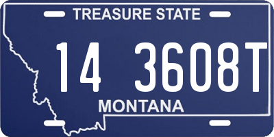 MT license plate 143608T