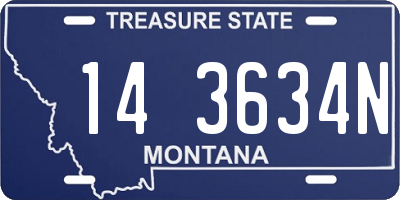 MT license plate 143634N
