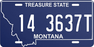 MT license plate 143637T