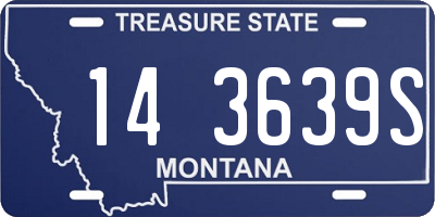 MT license plate 143639S