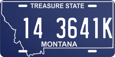 MT license plate 143641K