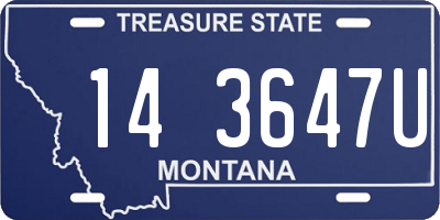 MT license plate 143647U