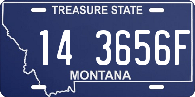 MT license plate 143656F
