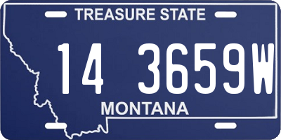 MT license plate 143659W