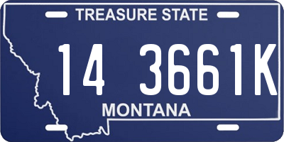 MT license plate 143661K