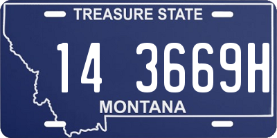 MT license plate 143669H