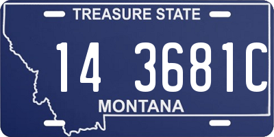 MT license plate 143681C
