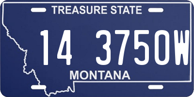 MT license plate 143750W