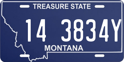 MT license plate 143834Y