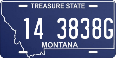 MT license plate 143838G