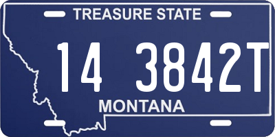 MT license plate 143842T