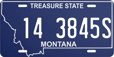 MT license plate 143845S