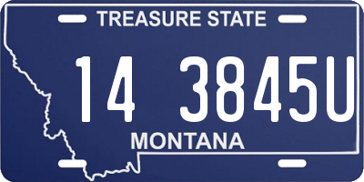 MT license plate 143845U