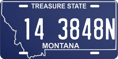 MT license plate 143848N