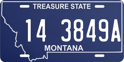 MT license plate 143849A