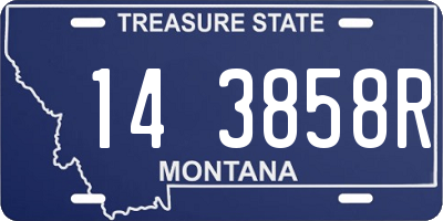 MT license plate 143858R