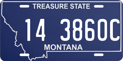 MT license plate 143860C