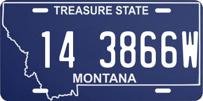 MT license plate 143866W