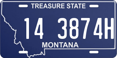 MT license plate 143874H