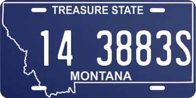 MT license plate 143883S