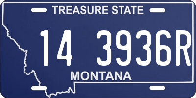 MT license plate 143936R