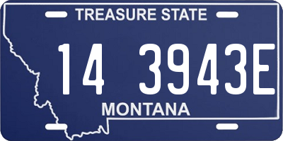 MT license plate 143943E