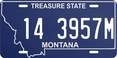 MT license plate 143957M
