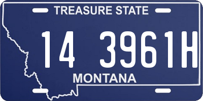 MT license plate 143961H