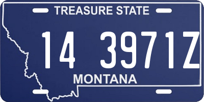MT license plate 143971Z