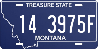 MT license plate 143975F