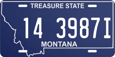 MT license plate 143987I
